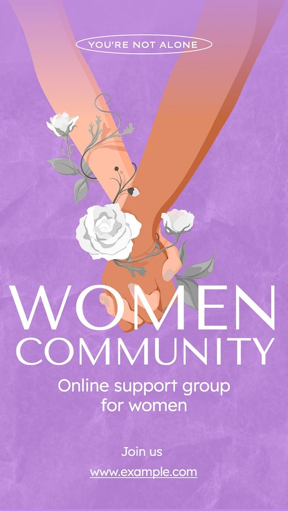 Women community Facebook story template, editable design