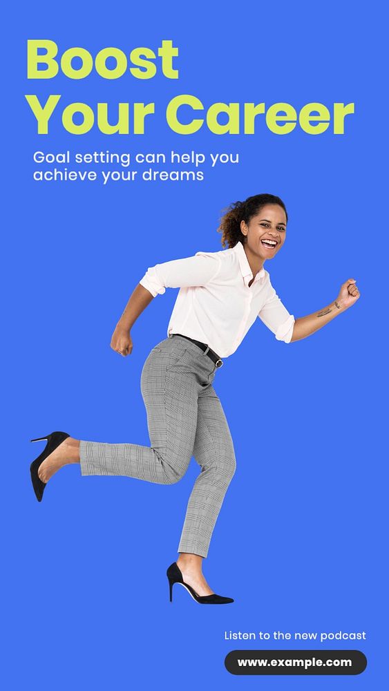 Boost your career social story template, editable Instagram design