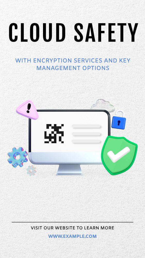 Cloud safety social story template, editable Instagram design
