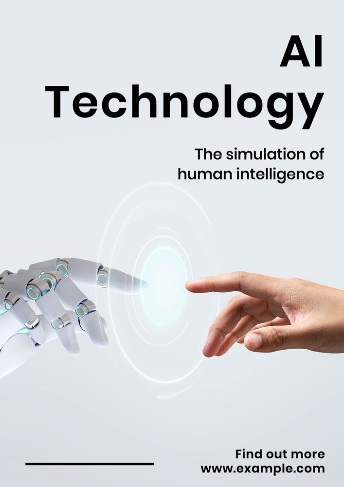 AI Technology editable poster template