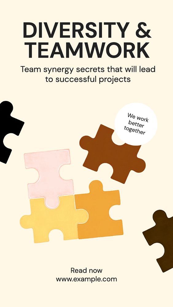 Diversity work teamwork Facebook story template, editable design