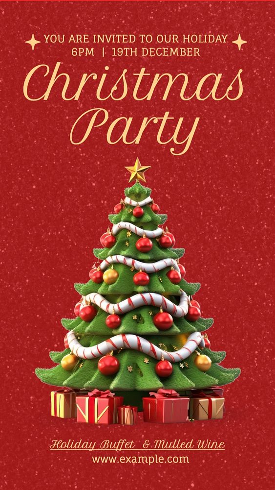 Christmas party Facebook story template, editable design