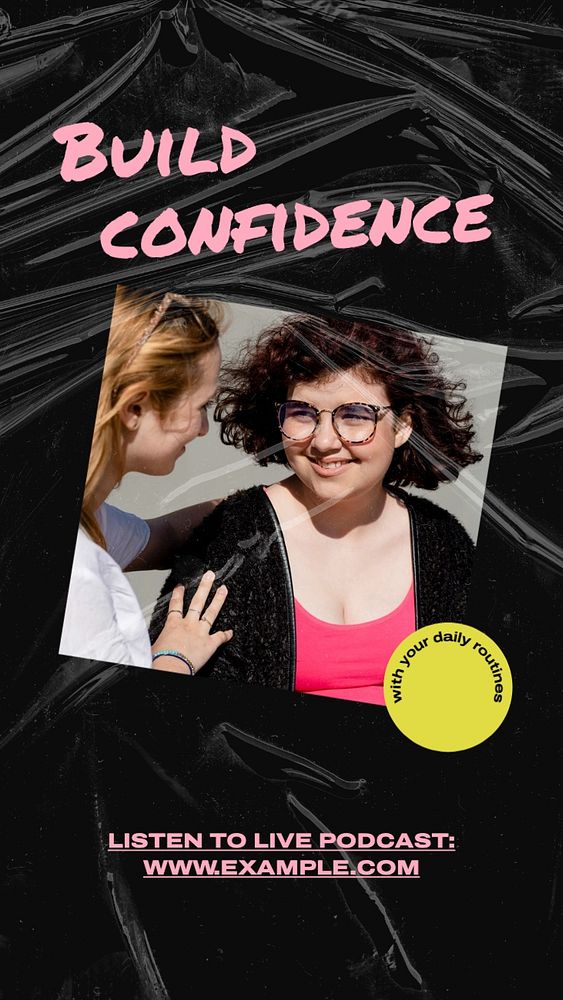 Build confidence Instagram post template, editable text