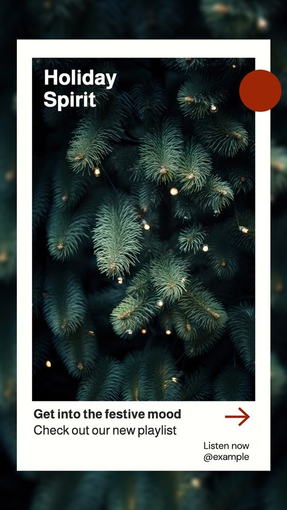 Christmas holiday Instagram story template, editable text