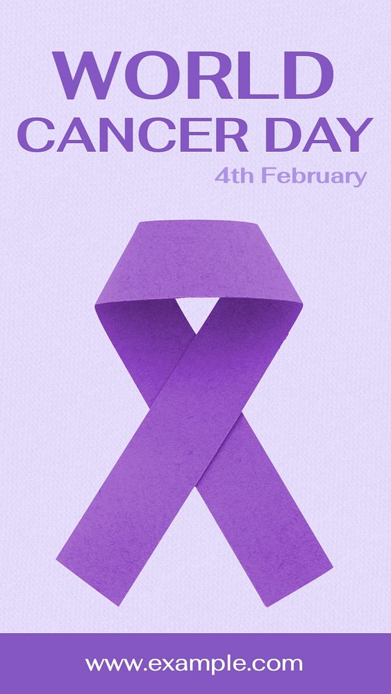 World cancer day Facebook story template, editable design