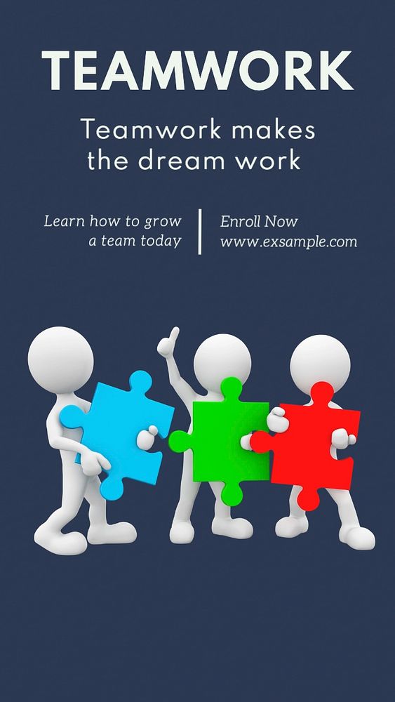 Teamwork class Facebook story template, editable design