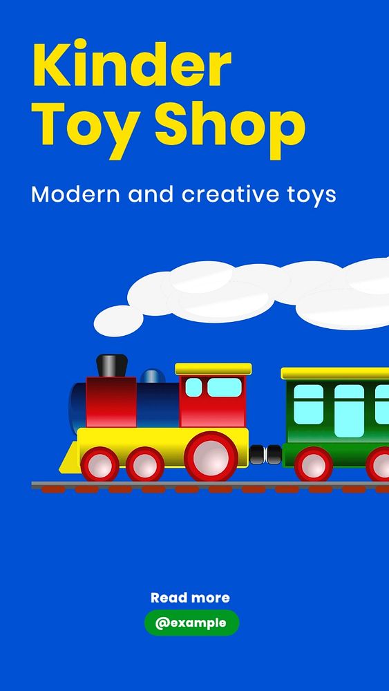Toy social story template, editable Instagram design