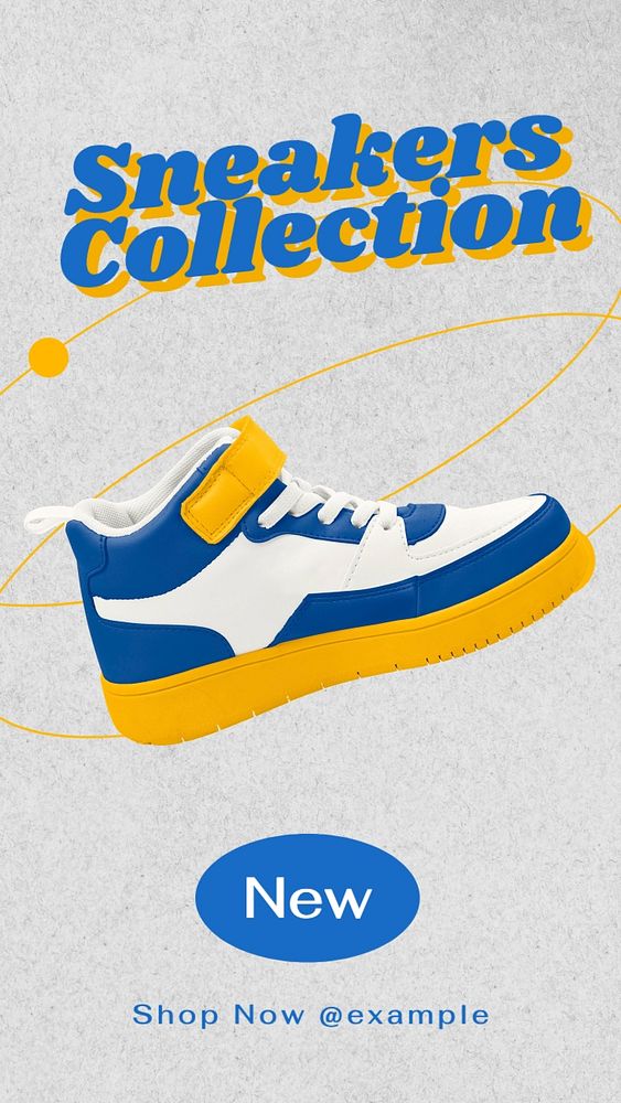 Sneakers collection Facebook story template, editable design