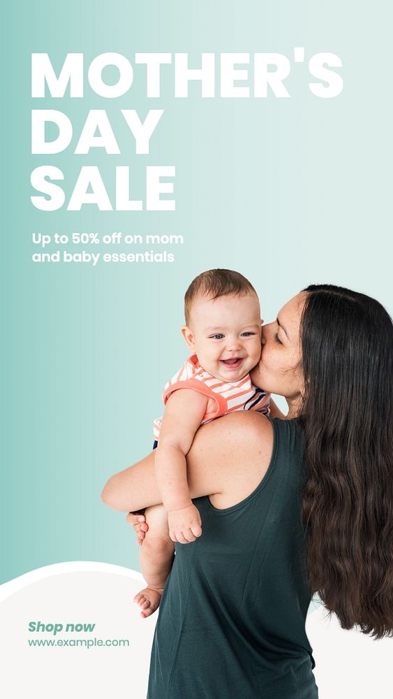 Mother's day sale Instagram story template, editable text