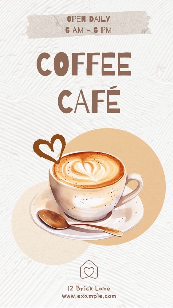 Coffee cafe Instagram story template