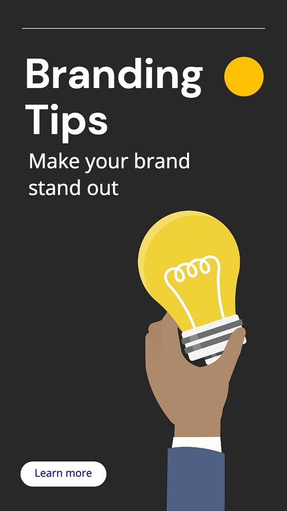 Branding tips Facebook story template, editable design