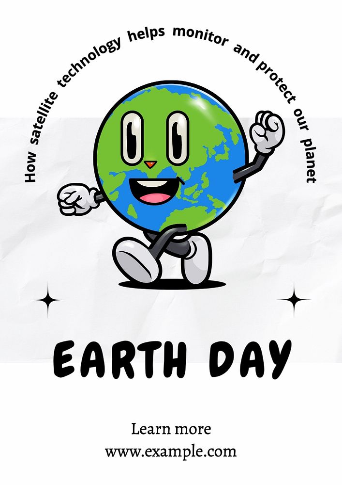 Earth day poster template, editable text and design