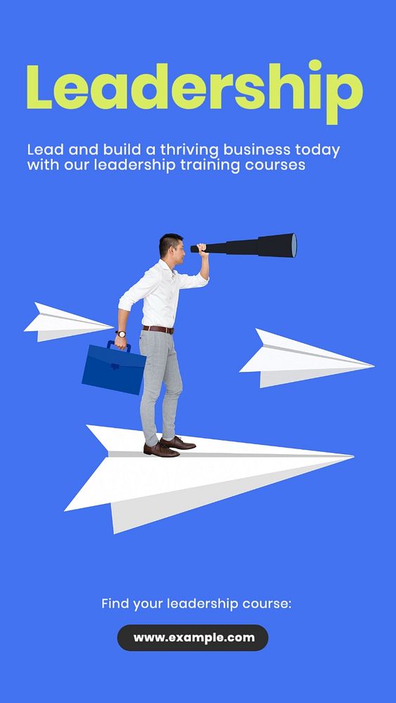 Leadership social story template, editable Instagram design