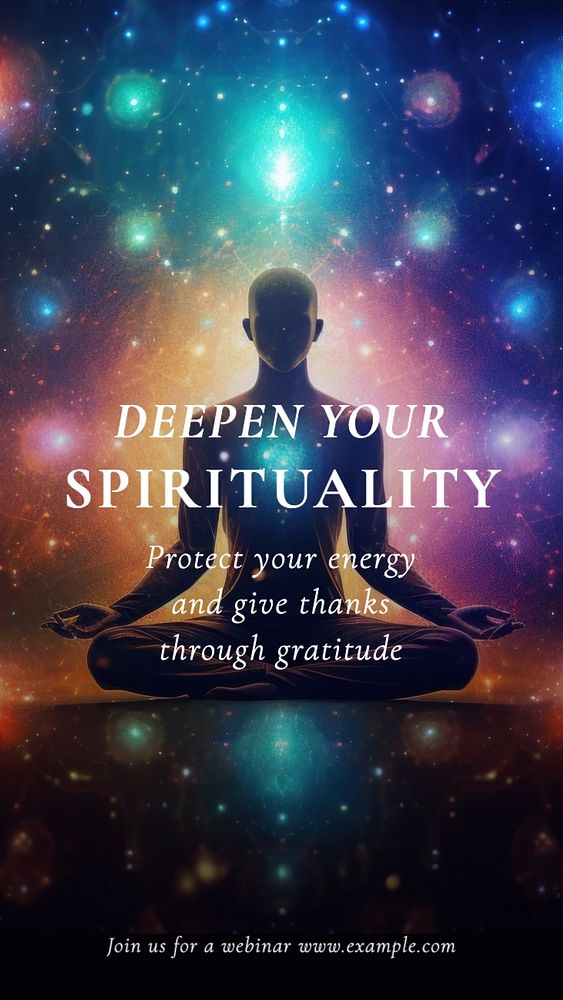 Deepen your spirituality Instagram story template, Facebook story