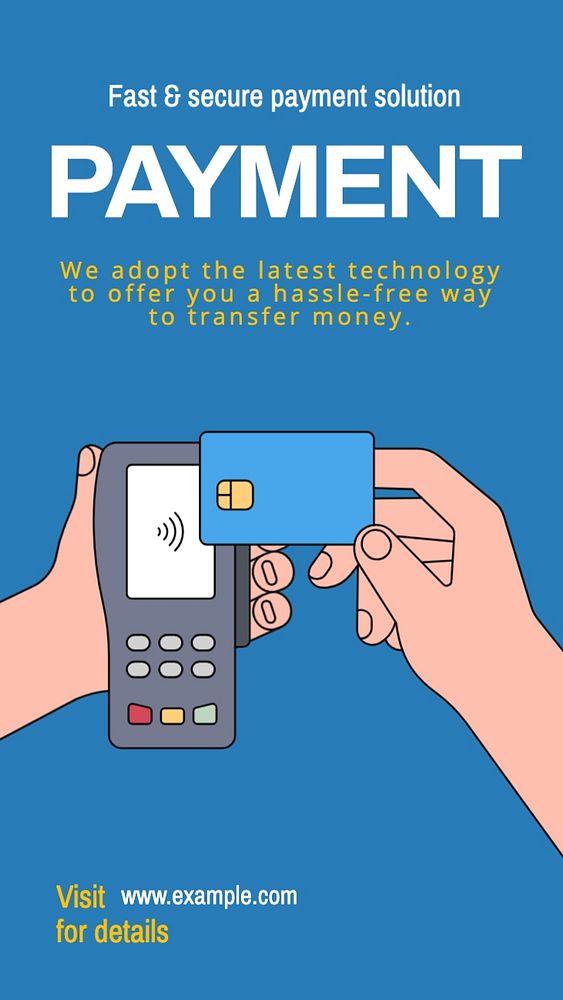 Indust payment Instagram post template, editable text