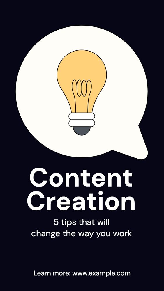 Content creation Instagram post template, editable text