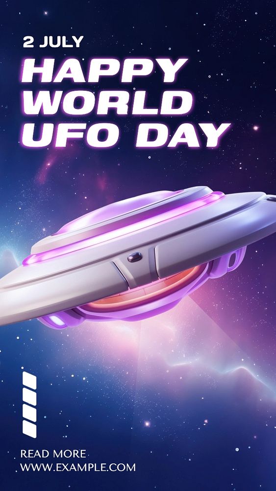 World UFO day Instagram story template, editable text