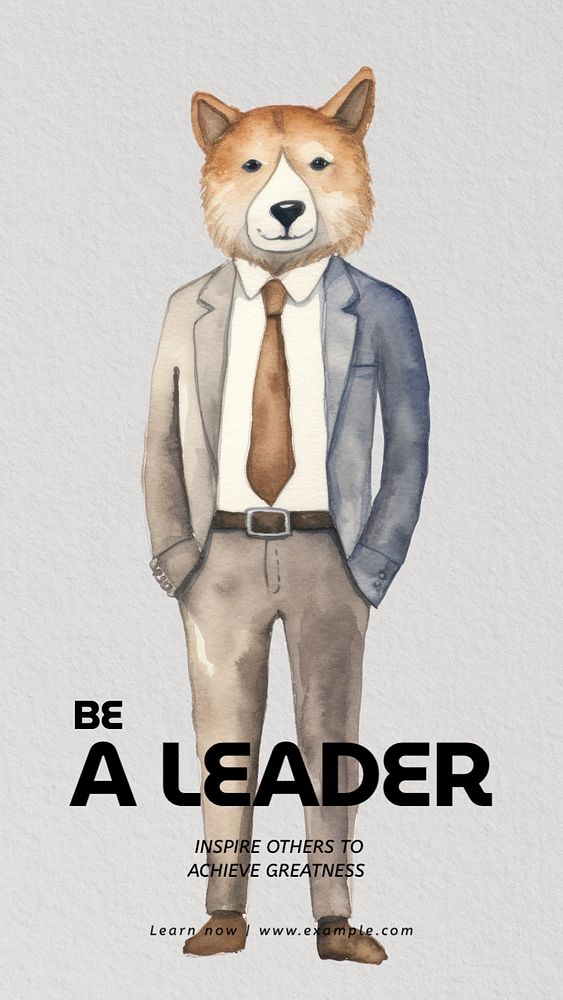 Be a leader Instagram story template, editable text