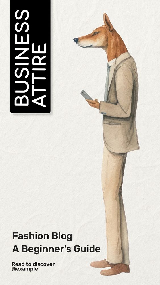 Business clothes Instagram story template, editable text