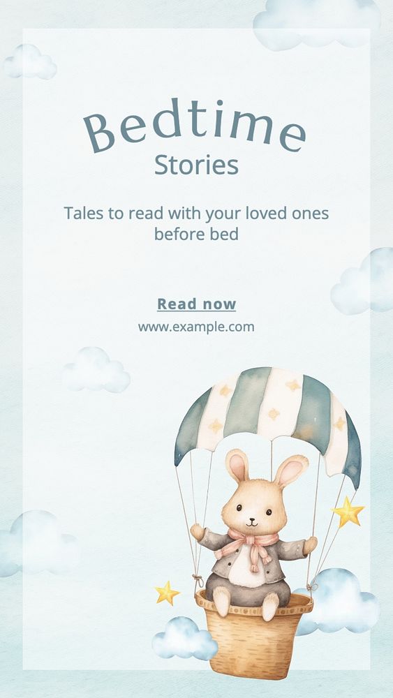 Bedtime stories Instagram story template