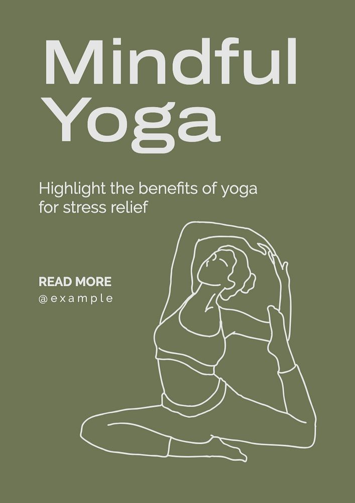 Yoga poster template