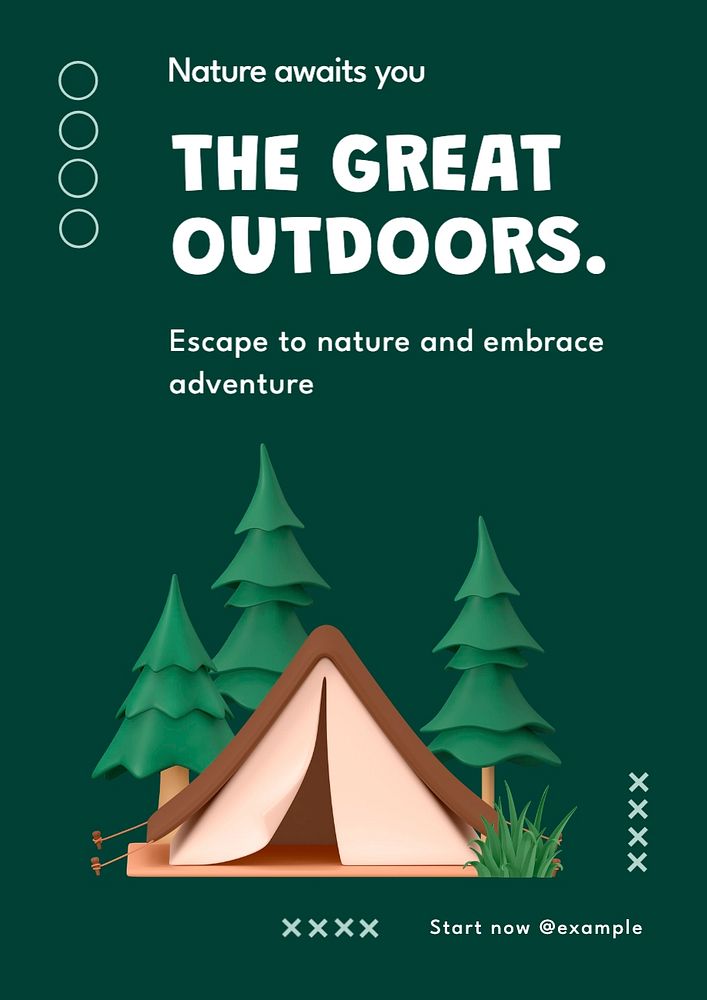 The great outdoors poster template