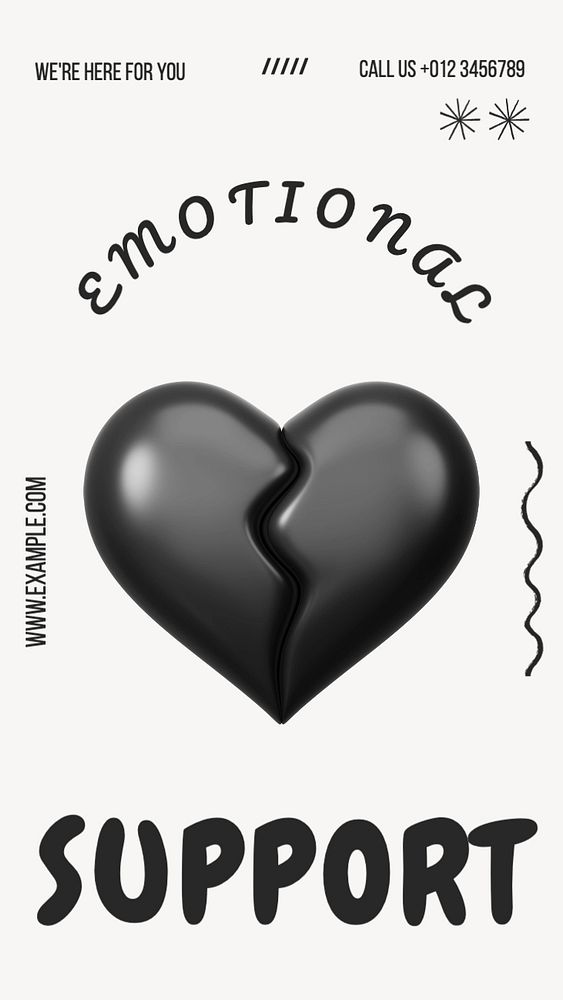 Emotional support Facebook story template