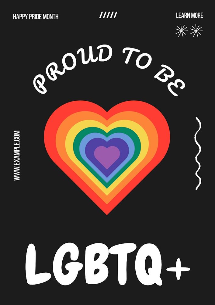 LGBTQ poster template