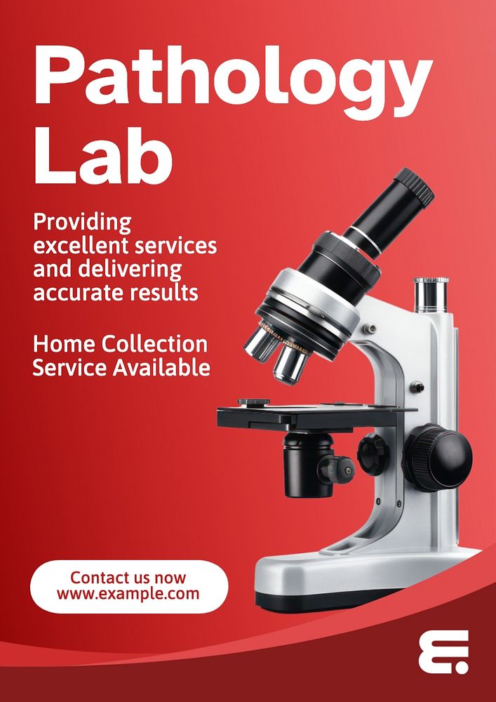 Pathology lab poster template, editable text and design