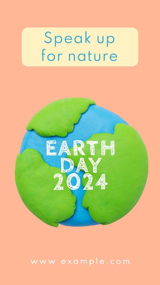 Earth day Facebook story template, editable design