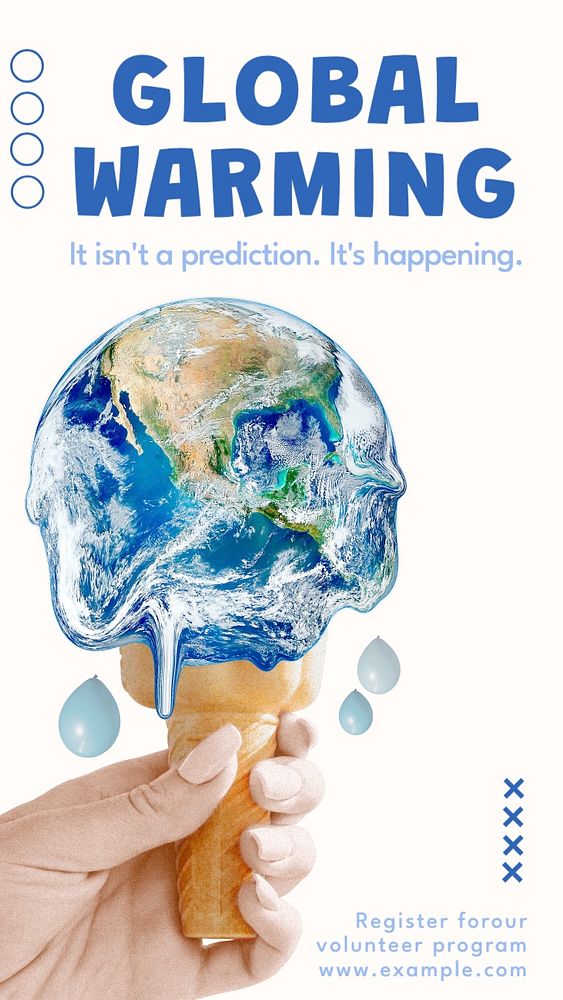 Global warming Facebook story template, editable design