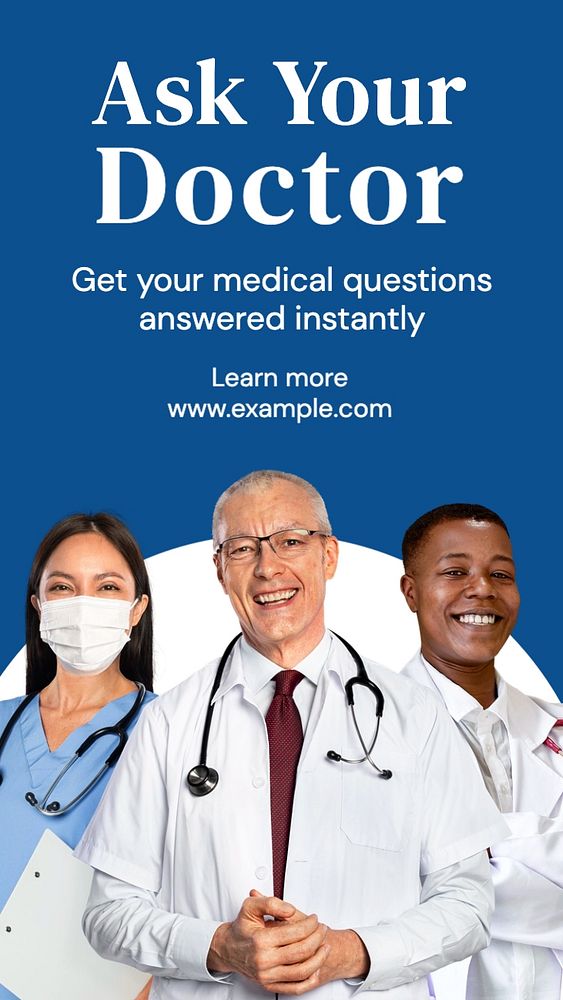 Ask your doctor Facebook story template, editable design