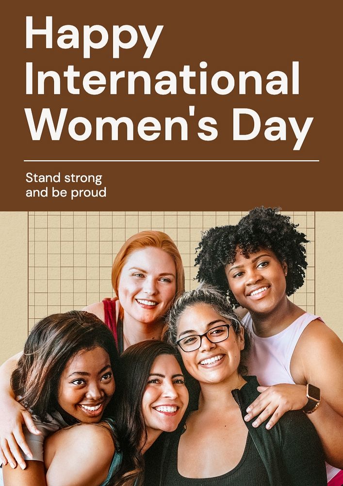 Women's day poster template, editable text and design