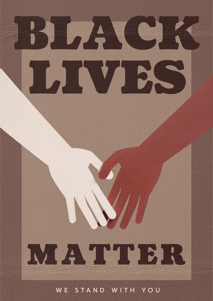 Black lives matter poster template, editable text and design