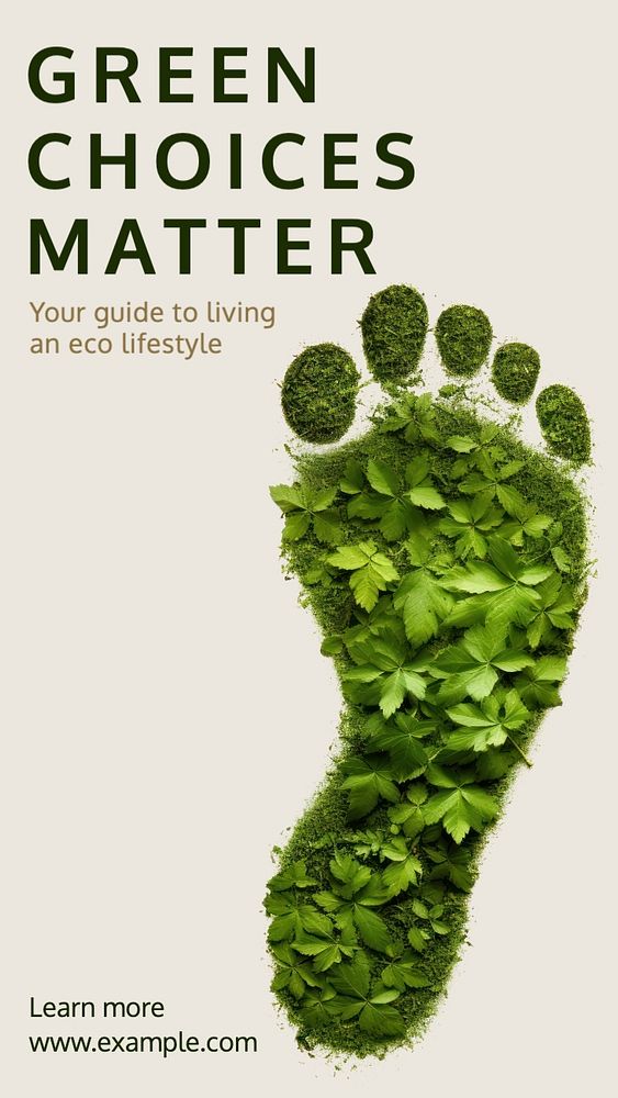 Eco lifestyle Instagram post template, editable text
