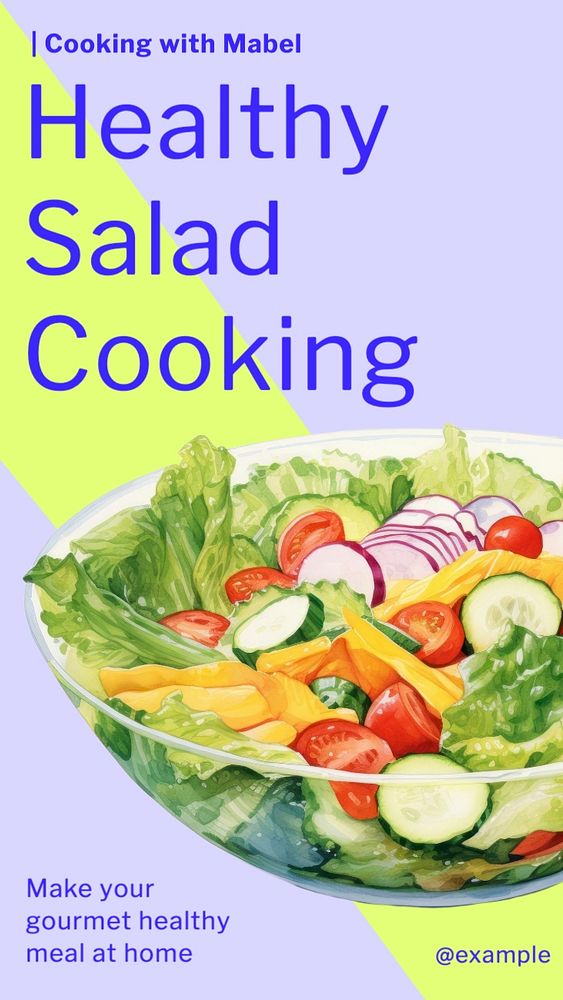 Healthy Cooking Tutorial Instagram post template, editable text