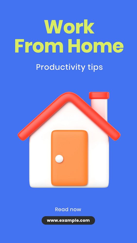 Home office careers social story template, editable Instagram design