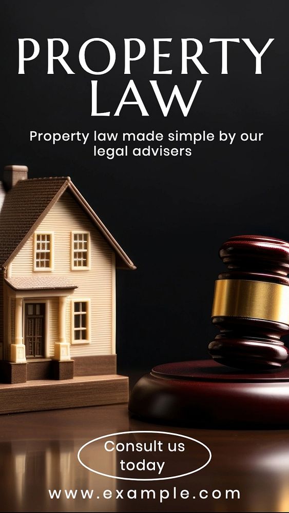 Property law Instagram story template, editable text