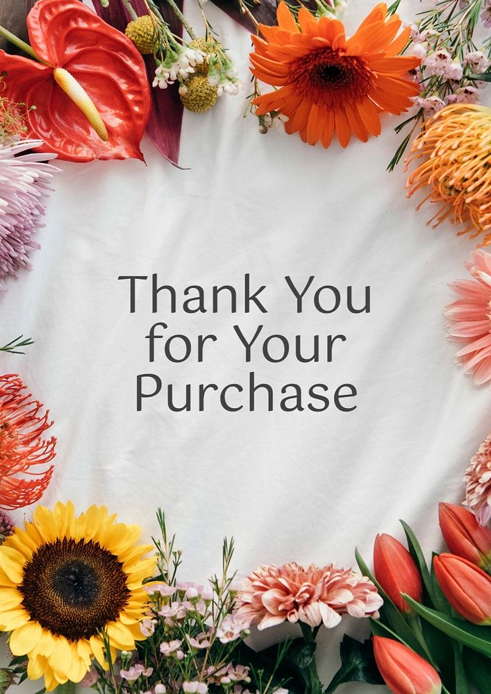 Thank you poster template, editable text and design