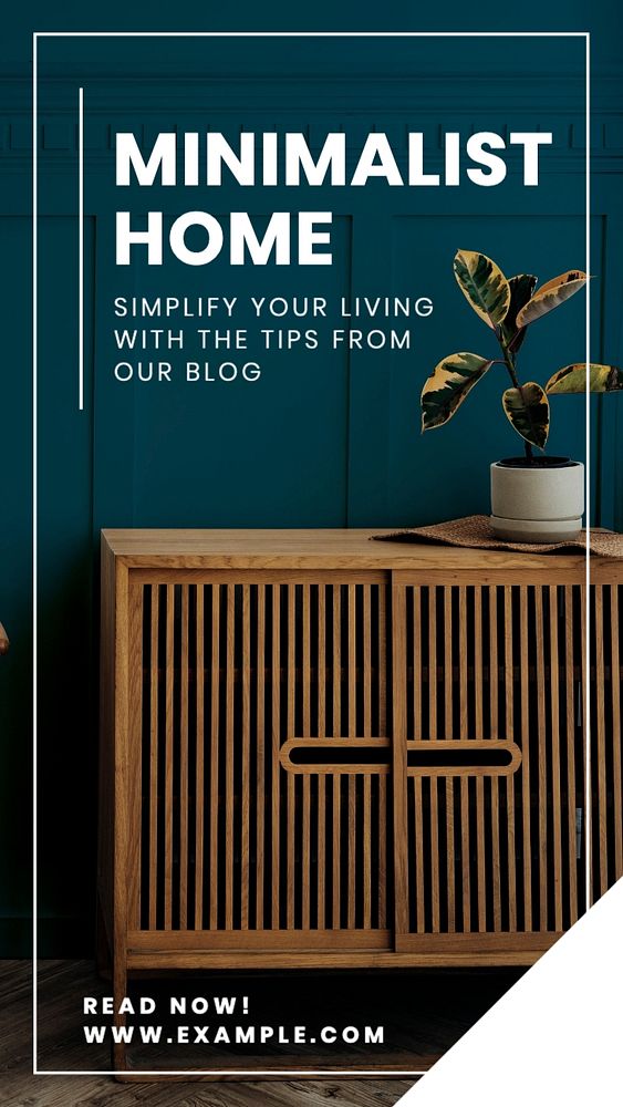 Minimalist home decor Instagram story template, editable text