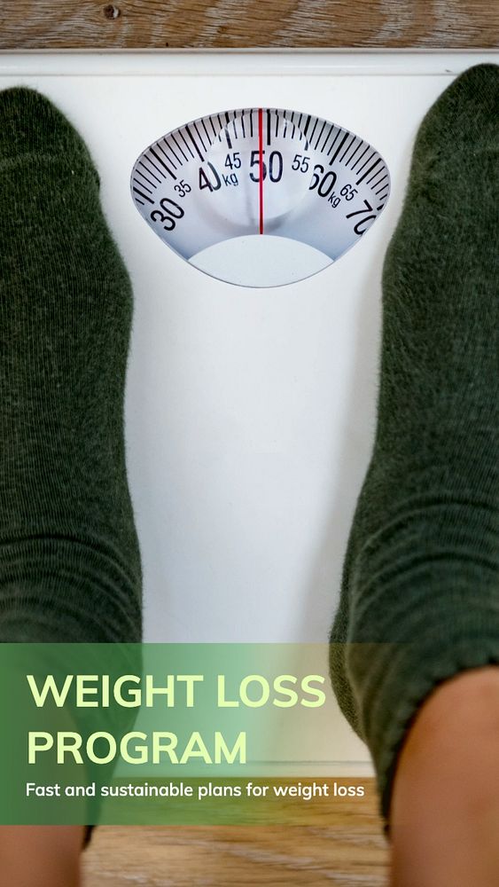 Weight loss program Facebook story template, editable design