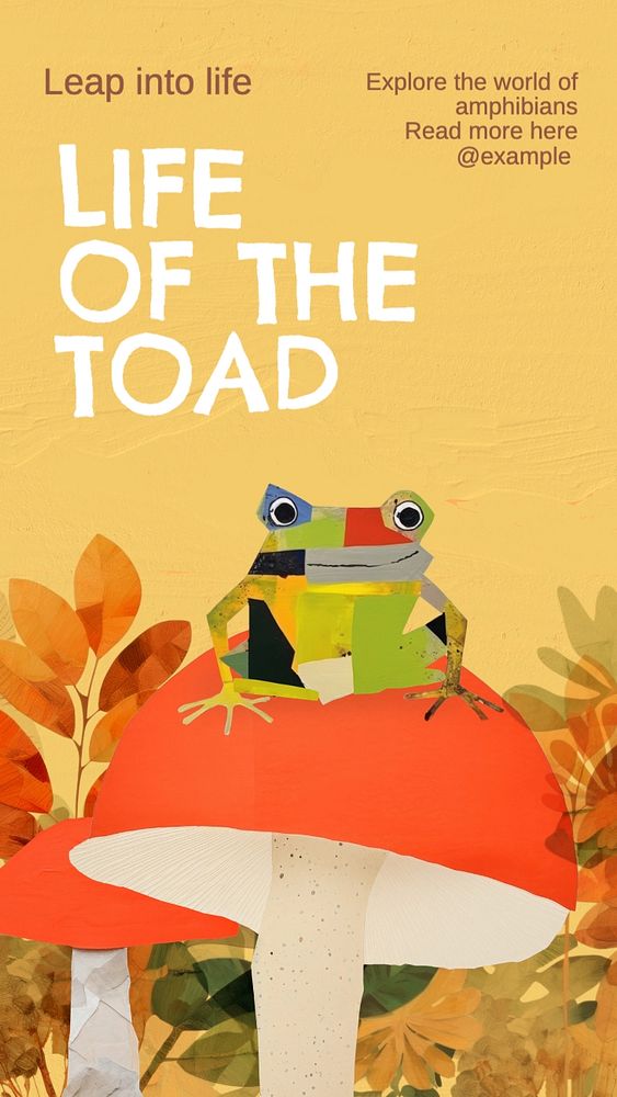 Toad Instagram post template, editable text