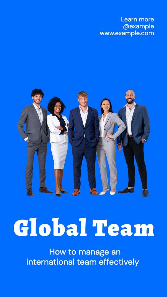 Global team social story template, editable Instagram design