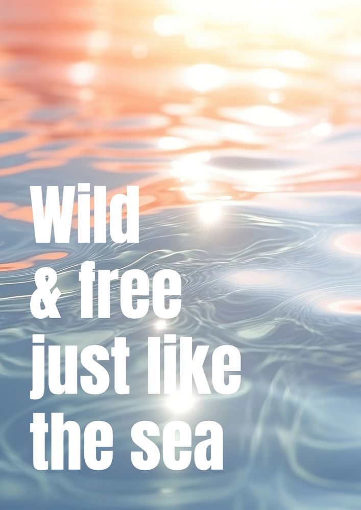 Wild & free poster template, editable text and design