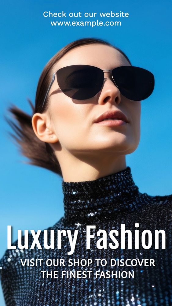 Luxury fashion Instagram story template, editable text