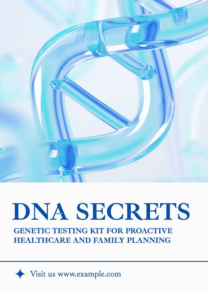 DNA secrets poster template, editable text and design