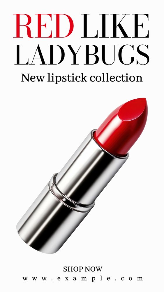 Lipstick Instagram story template, Facebook story