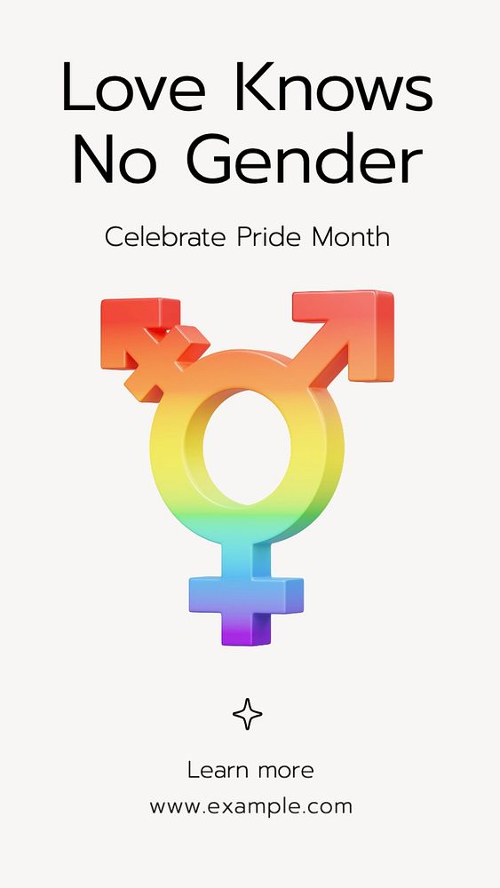 Pride month Instagram story template, editable social media design