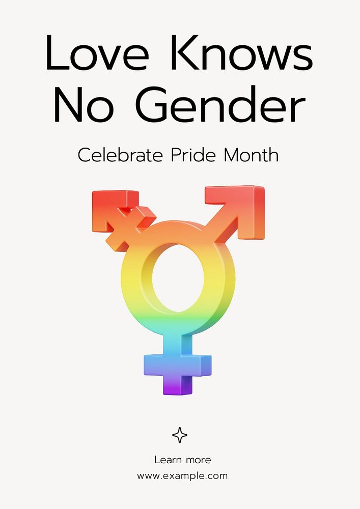 Pride month editable poster template