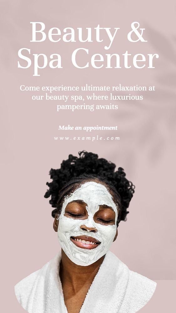 Beauty & spa Instagram story template, editable text